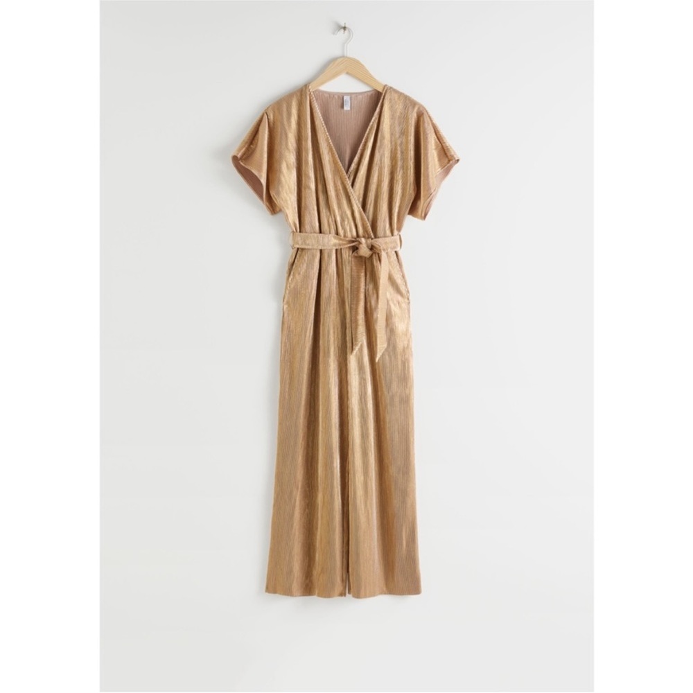 & Other Stories gold jumpsuit